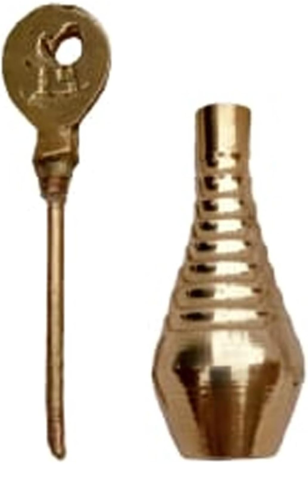 Brass Surmedani With Funnel/Kuppi And Surma Use In Eye's Makeup [Size-8-cm] Pack Of-1 Funnel, 2 Surma Packed,1 Brass Surmedani