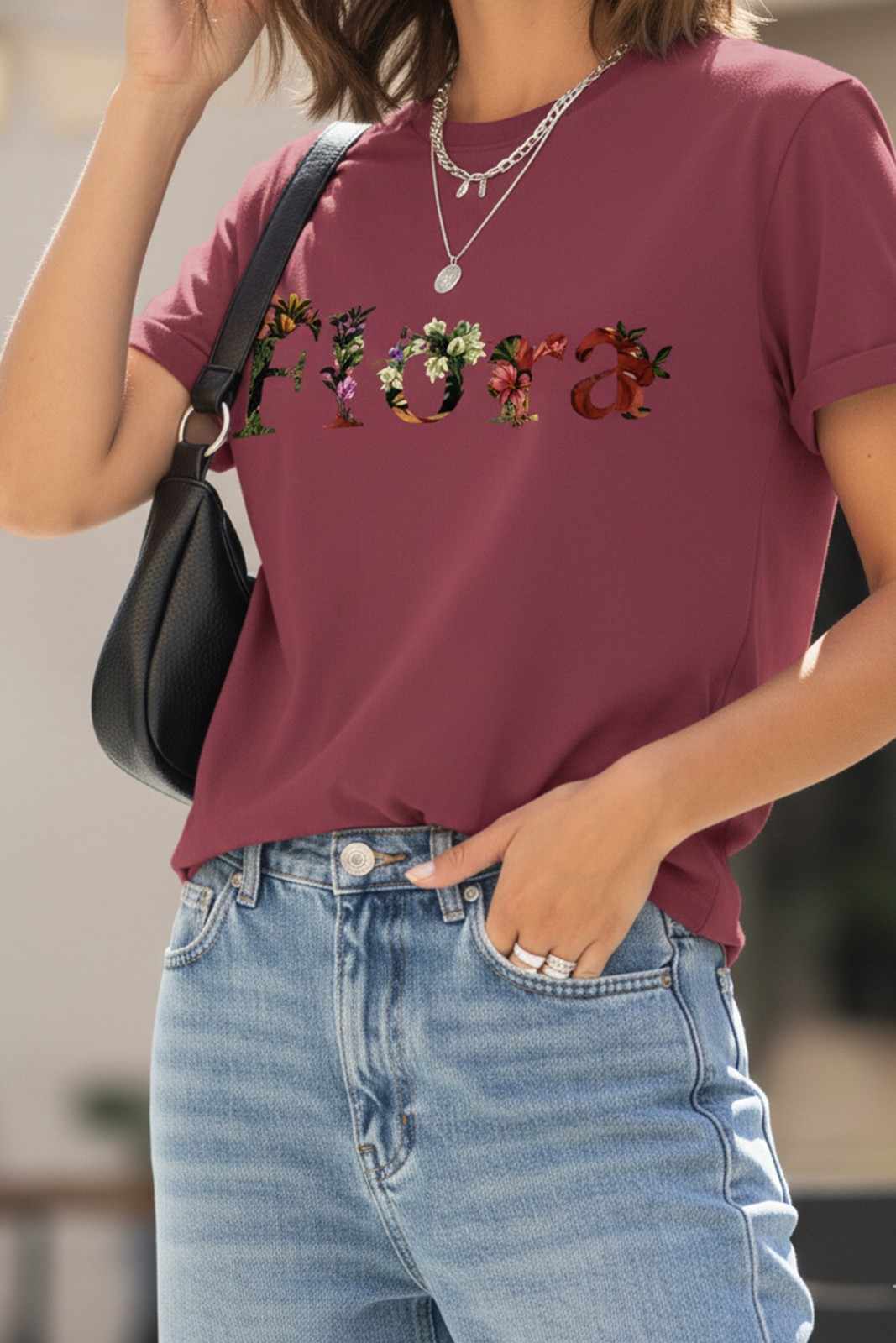FLORA GRAPHIC PRINTED REGULAR TEE