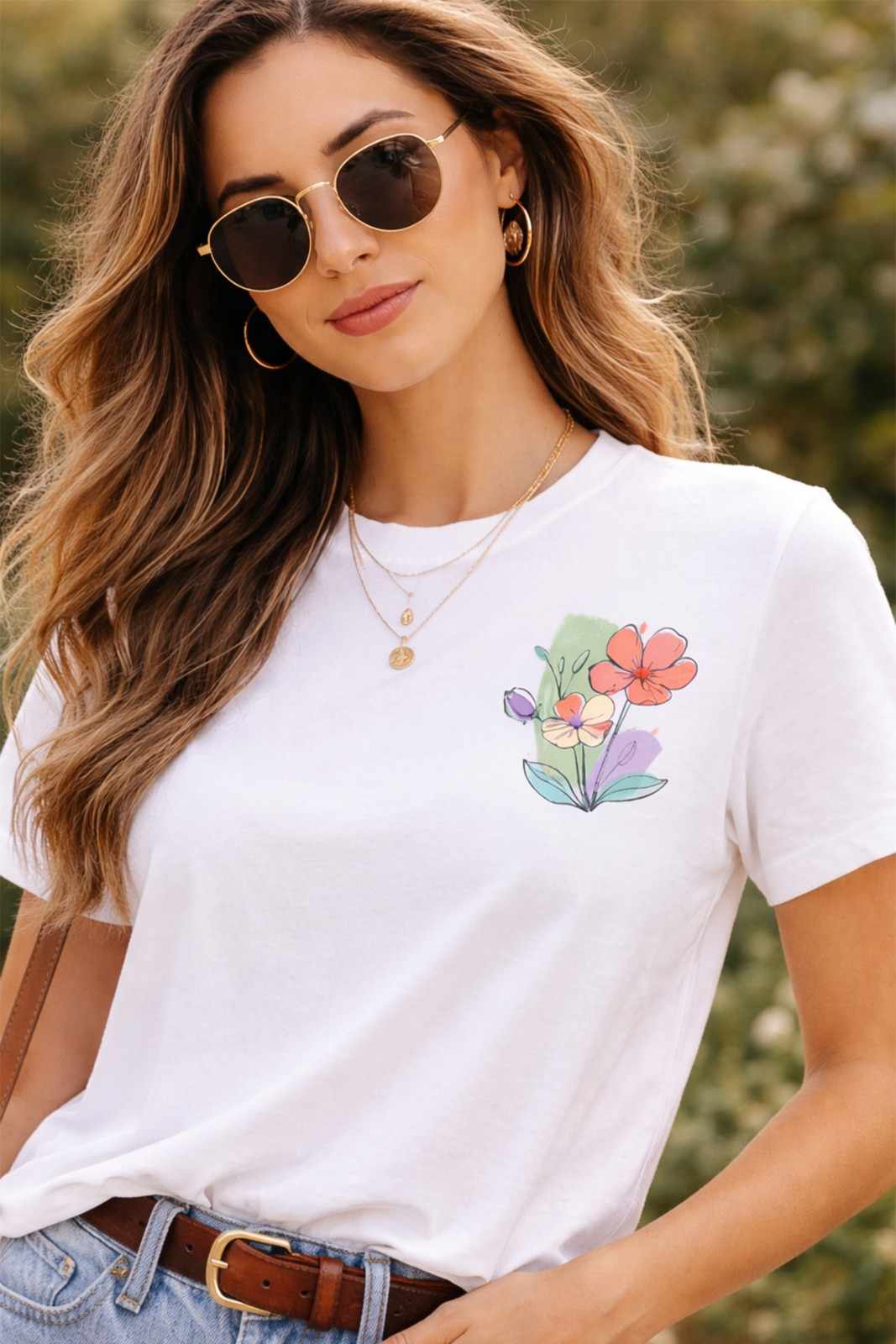 FLORAL PRINT REGULAR T-SHIRT