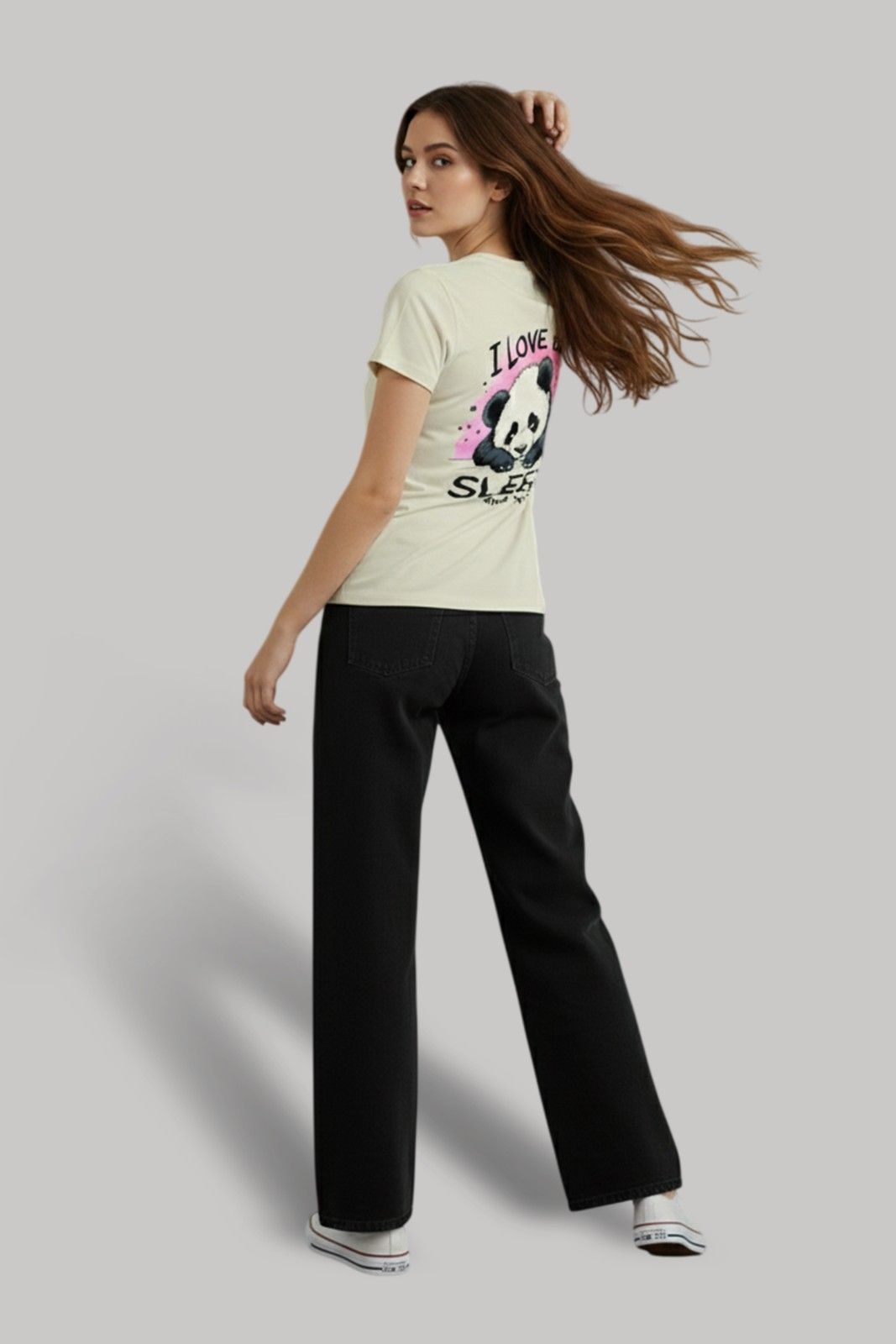 PANDA GRAPHIC PRINTED REGULAR T-SHIRT