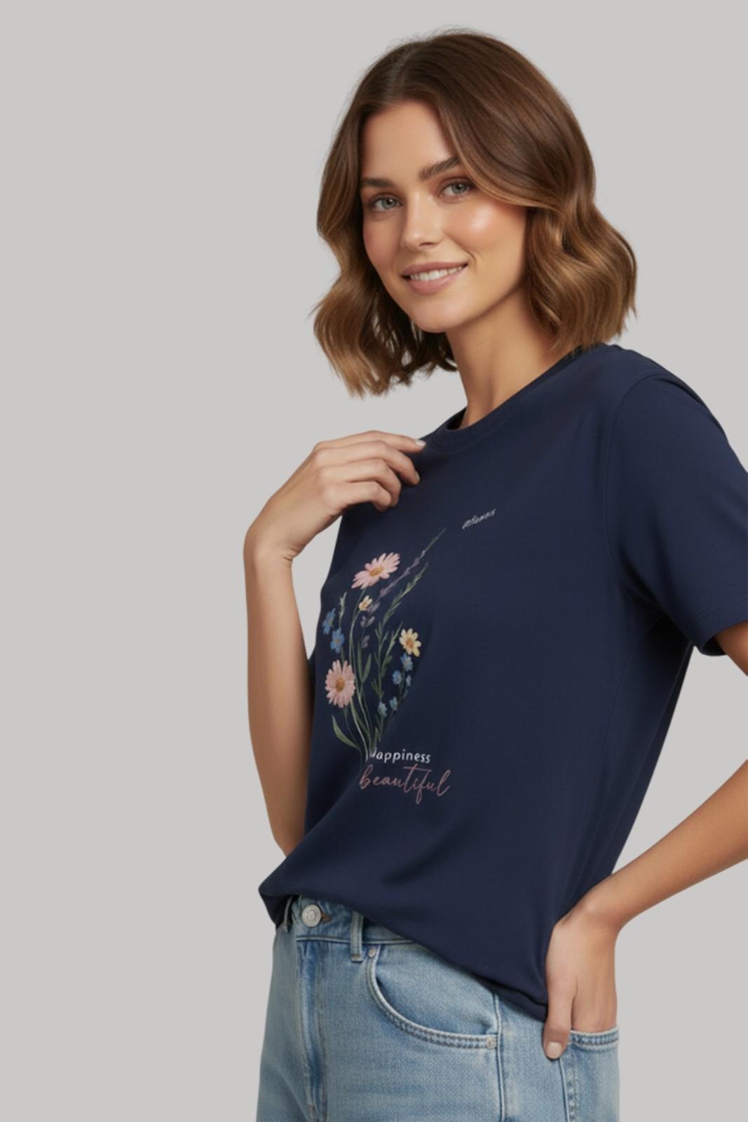 FLOWER GRAPHIC PRINTED REGULAR T-SHIRT