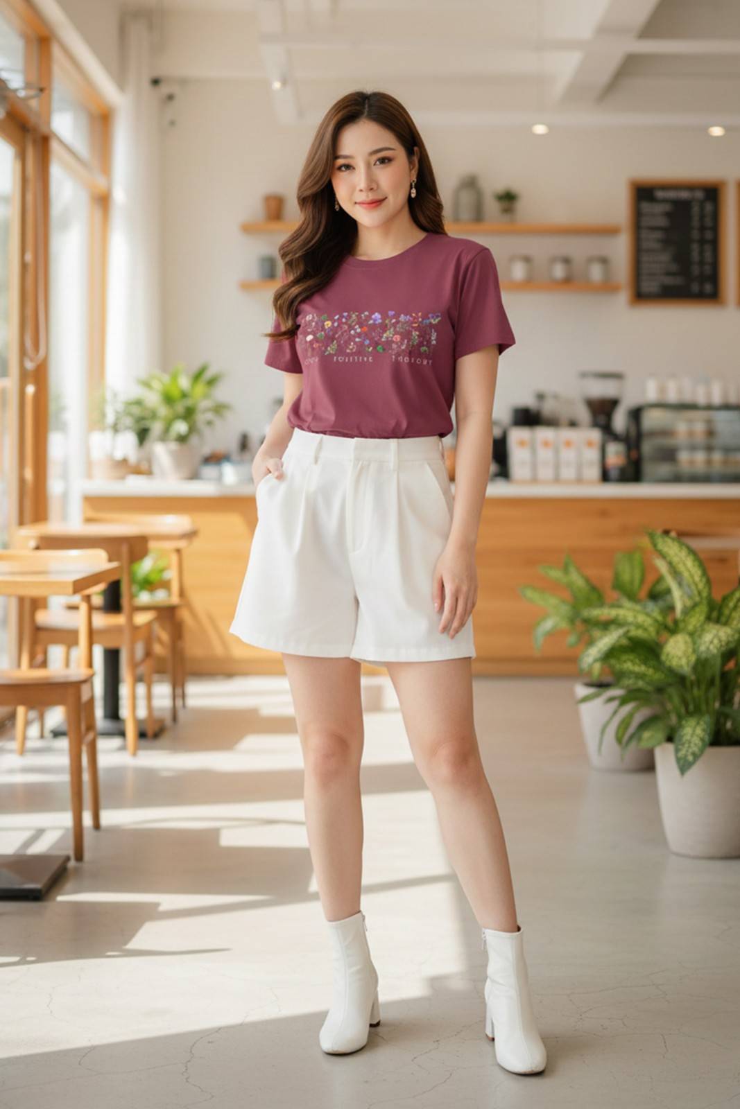 BOTANICAL GRAPHIC PRINTED REGULAR T-SHIRT