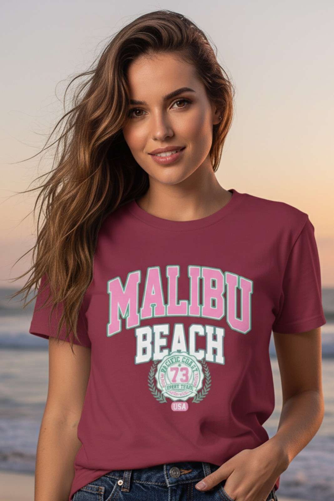 MALIBU GRAPHIC PRINTED REGULAR T-SHIRT