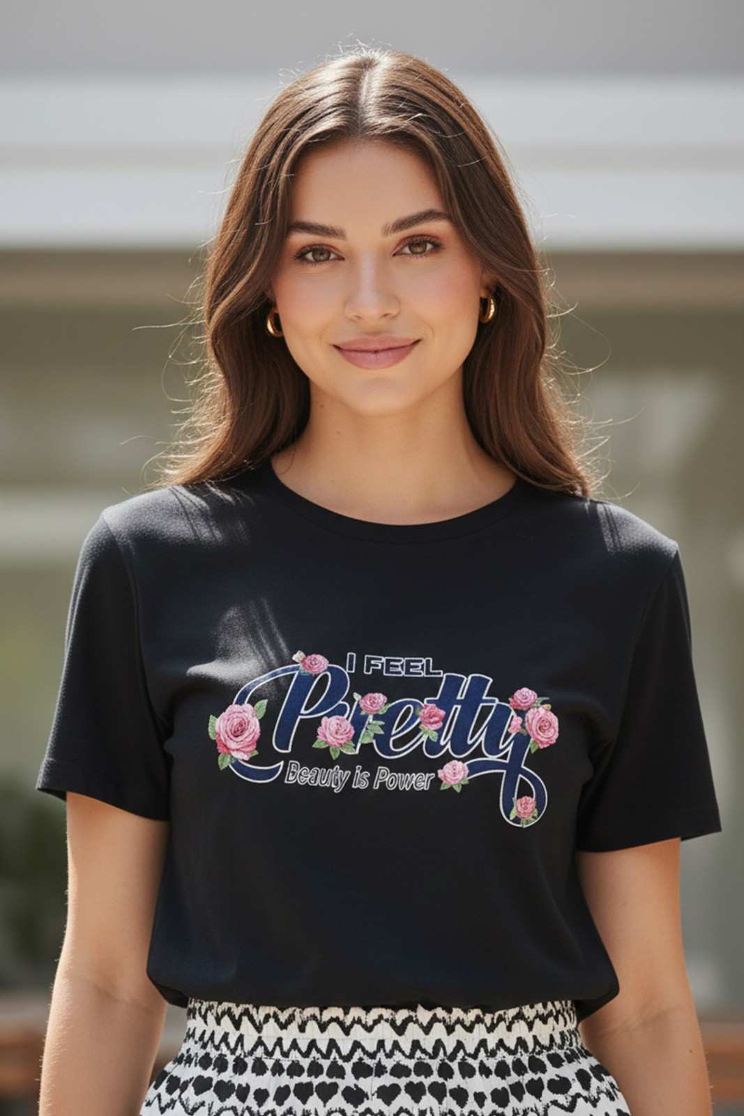 PREETY GRAPHIC PRINTED REGULAR T-SHIRT