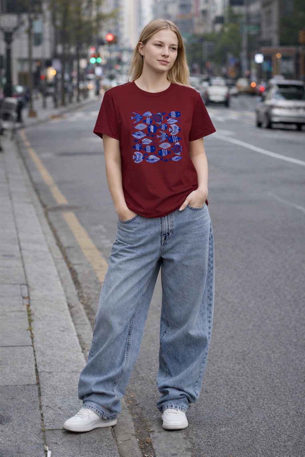 FISH GRAPHIC PRINTED TEE