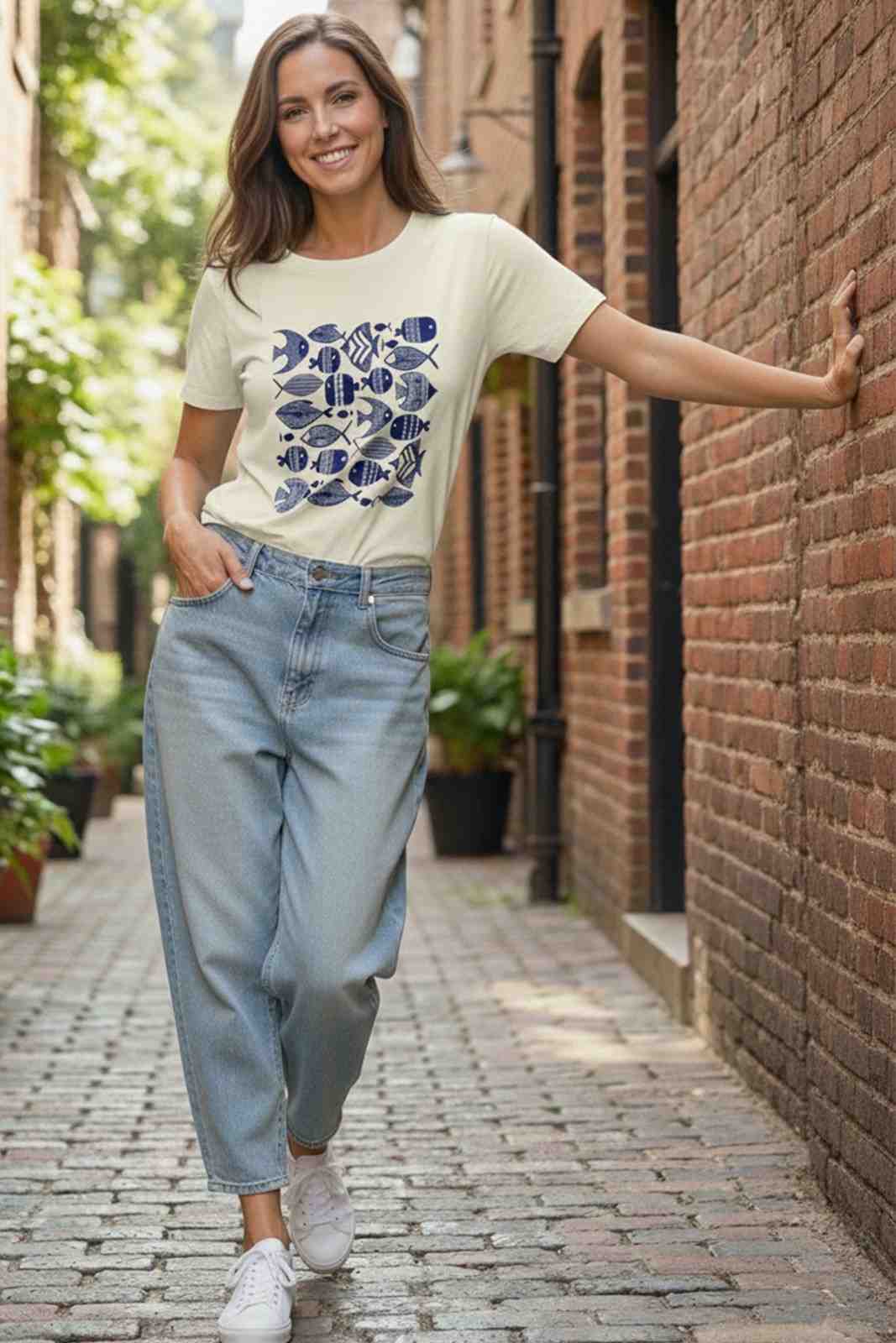 FISH GRAPHIC PRINTED TEE