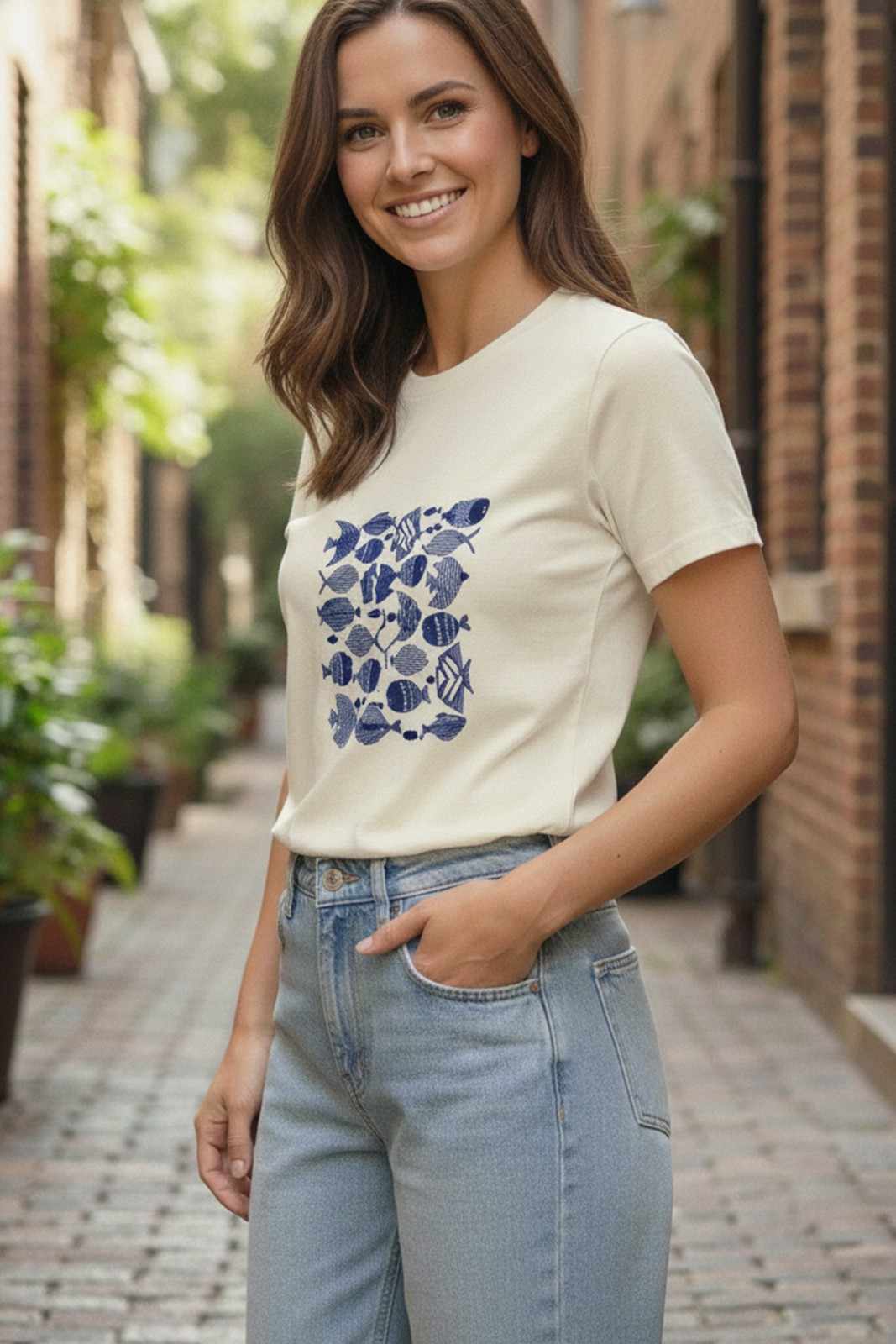 FISH GRAPHIC PRINTED TEE