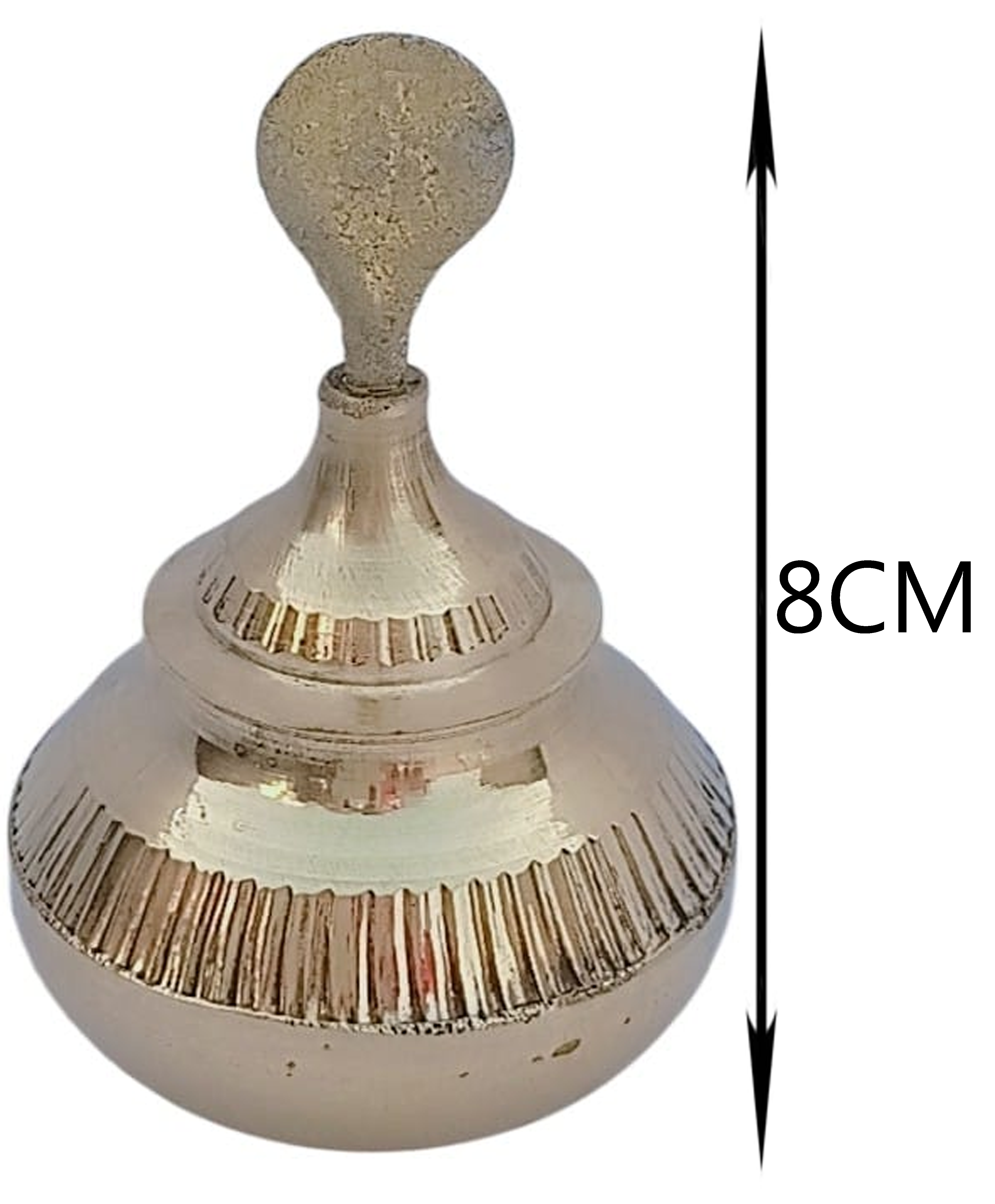 Mii Art Brass Sindoor Dibbi With Salai/Stick | Kumkum Box & Sindoor Dani for Pooja & Married Women | Traditional Brass Sindur Box (2 Inch, Golden)