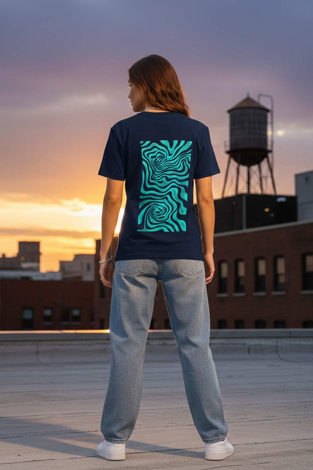 ABSTRACT GRAPHIC PRINTED TEE