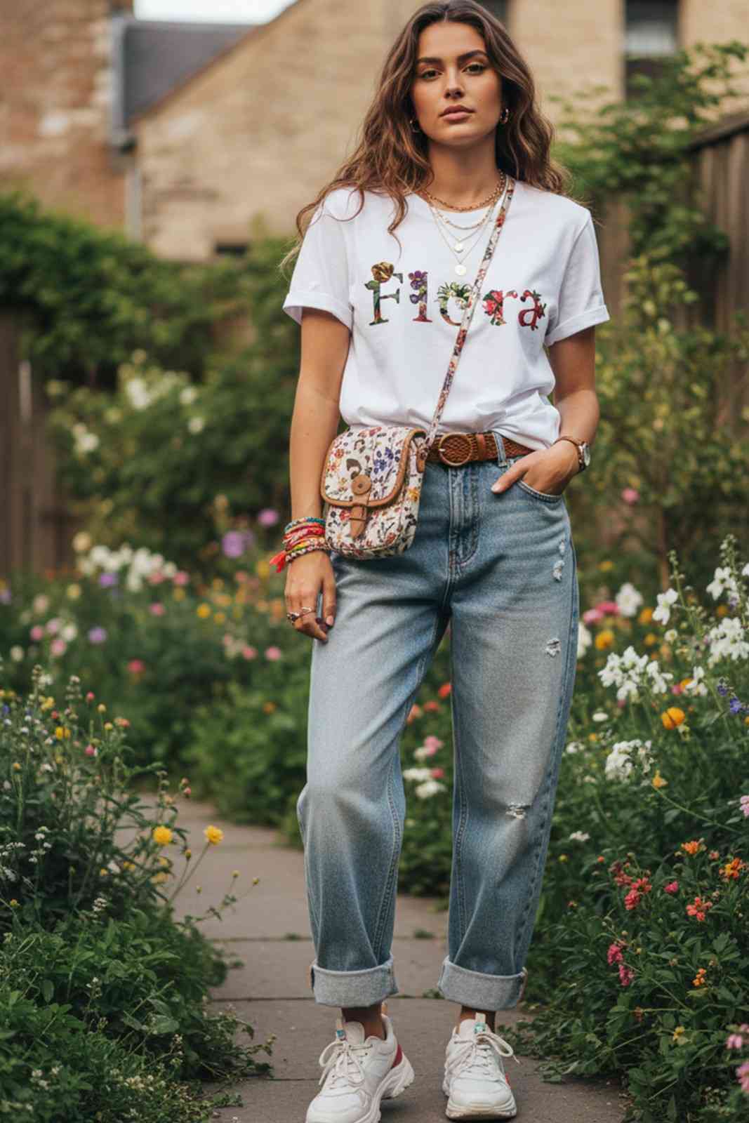 FLORA GRAPHIC PRINTED REGULAR TEE