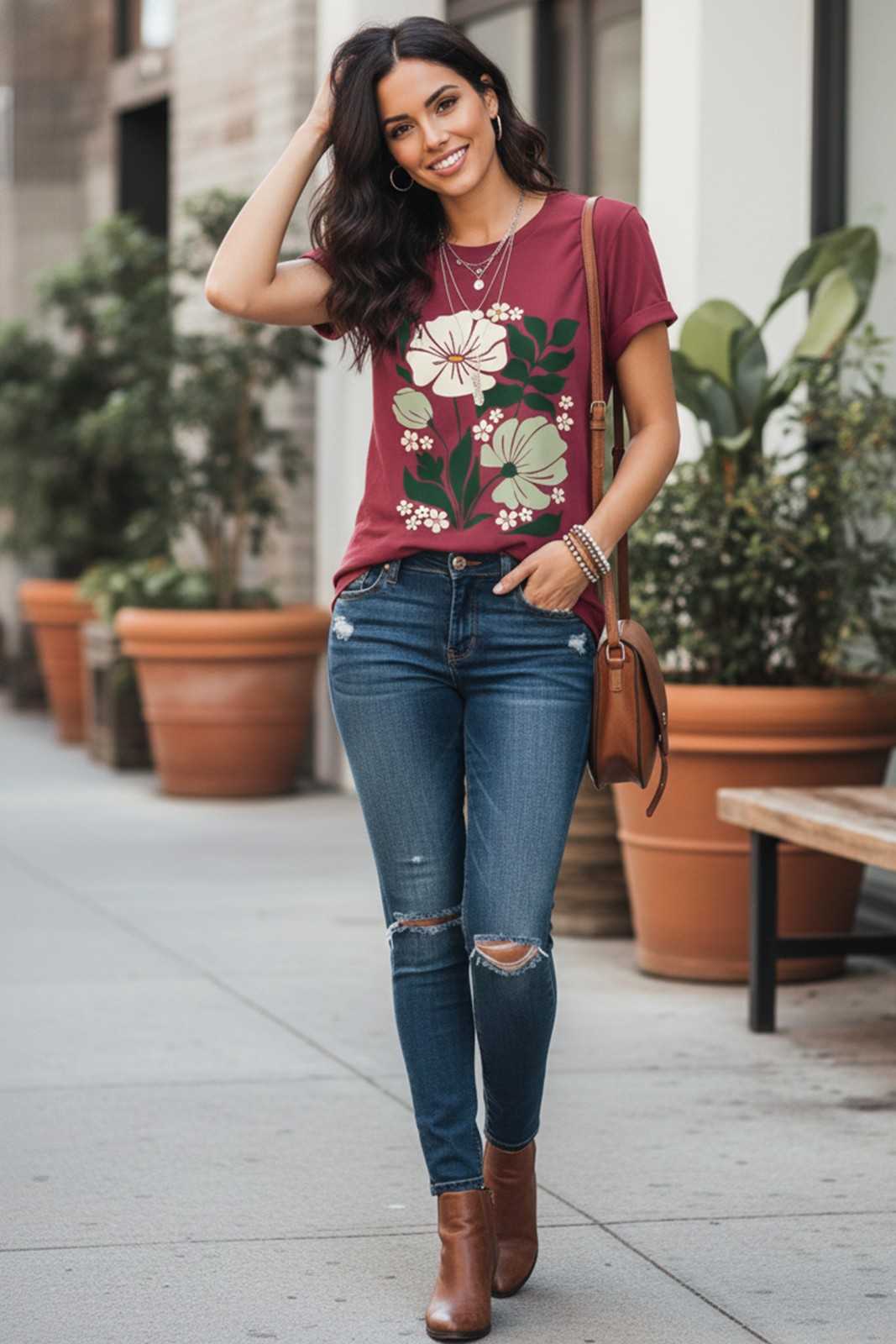 BOTANICAL GRAPHIC REGULAR TEE