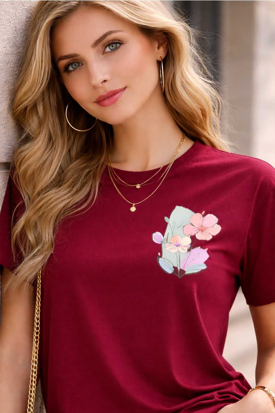 FLORAL PRINT REGULAR T-SHIRT
