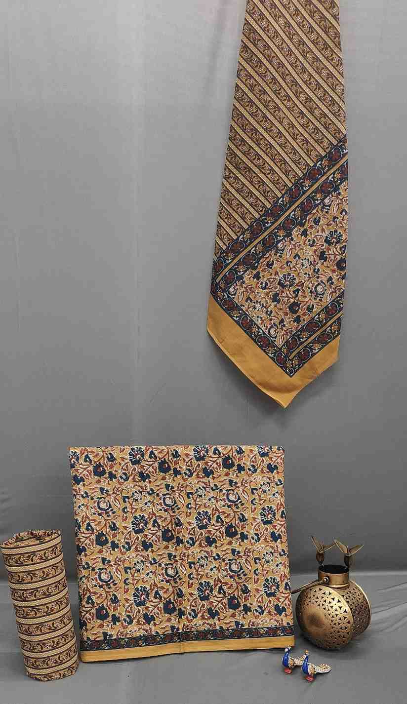 Elegant Printed Cotton 3-Piece Unstitched Suit