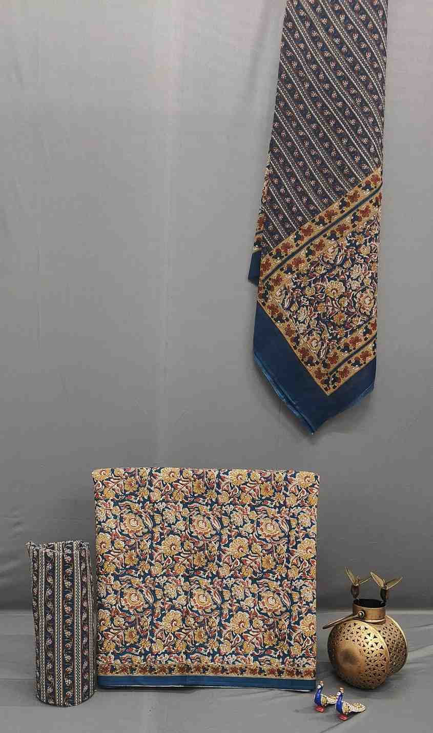 Classic Floral Cotton Unstitched Suit Se...