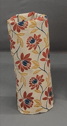 Rust Orange Cotton Block Print Unstitched Suit Set