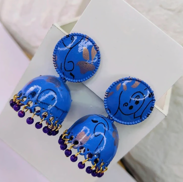 Jhumka Earrings / Buti for Women & Girls (1 Pair / Mix Color & Design)