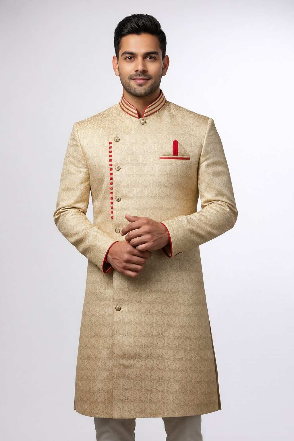 Men’s Indo-Western Sherwani in Premium W...